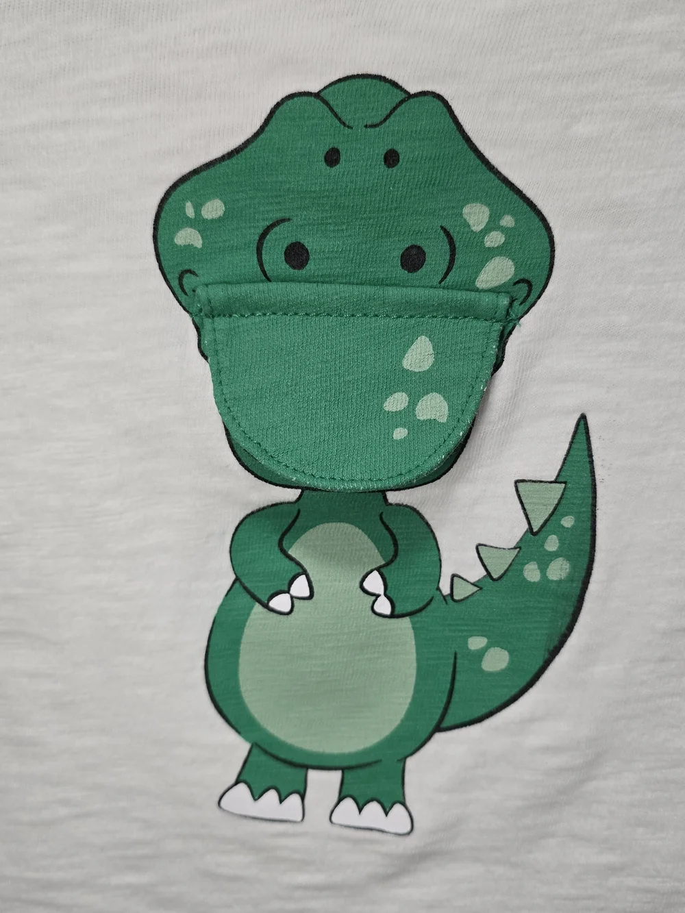 GAP Kids White T-Shirt with Green Dinosaur Graphic Soft Cotton.